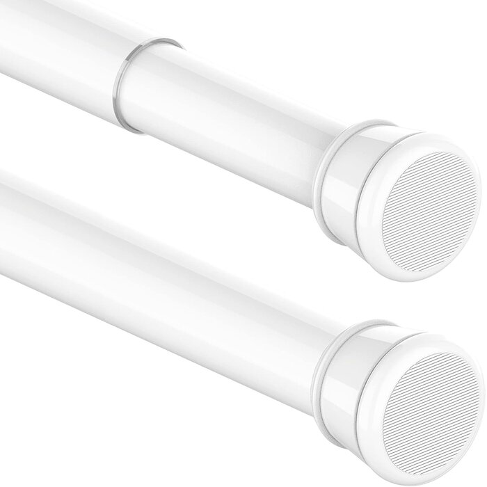 Tringle télescopique sans perçage, blanche 190-360cm, Ø32mm - Jusqu'à 35% de réduction
