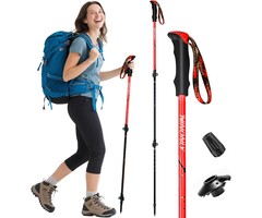Bâton de Trekking Carbone Léger & Pliable Ajustable | Jusqu'à -35%