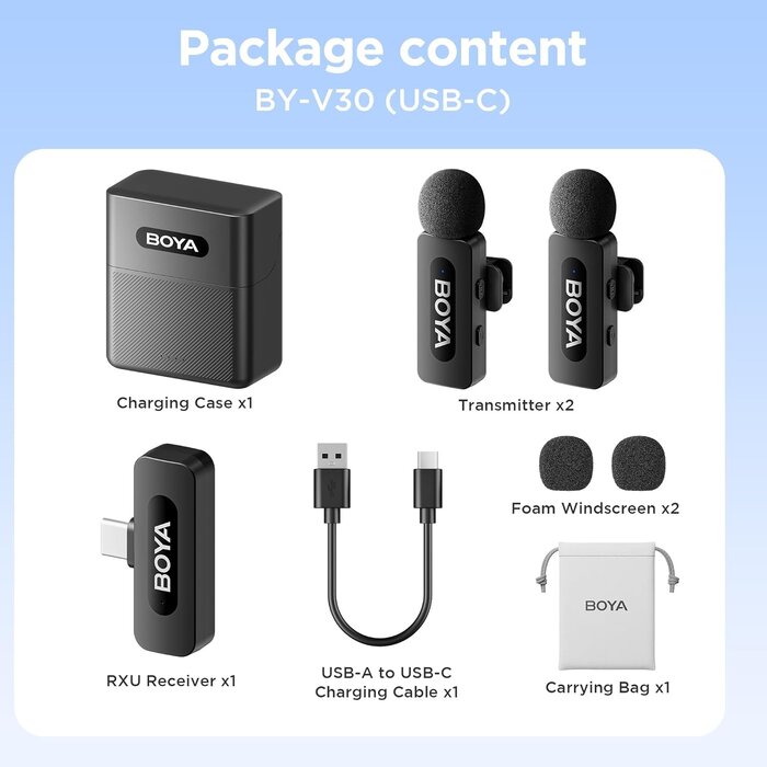 Micro Lavalier USB-C sans fil 36h pour smartphones - Jusqu'à 35% de réduction !