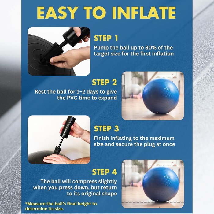 Ballon de Stabilité Pilates Yoga 75cm - Jusqu'à 35% de Réduction !