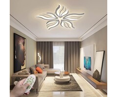 Plafonnier LED Dimmable Fleur, Télécommande 75cm - Jusqu'à 35% de réduction !