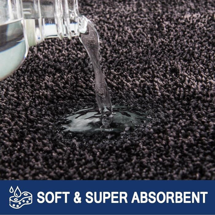 Tapis d'entrée Antidérapant Lavable Anthracite 80x178cm - Jusqu'à 35% de Réduction !