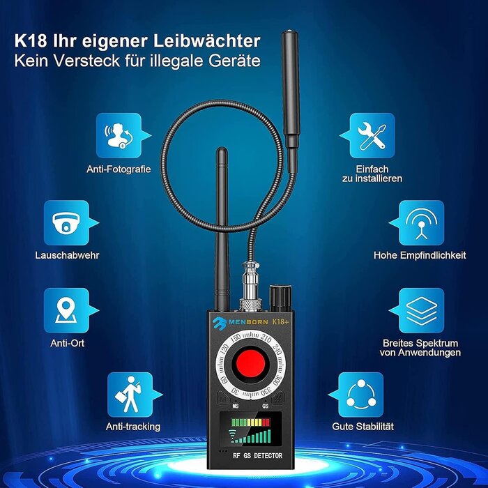 Détecteur RF pour Bugs, Caméras & Traceurs GPS Multifonctionnel - Jusqu'à -35% !