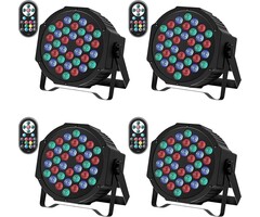 Lot de 4 Projecteurs PAR LED RGB DMX | Économisez jusqu'à 35% !
