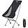 Chaise de camping pliante ultralégère et portable noire - Jusqu'à -35% !
