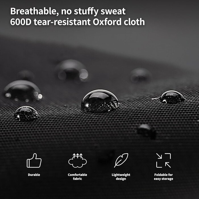 Chaise de camping pliante ultralégère et portable noire - Jusqu'à -35% !
