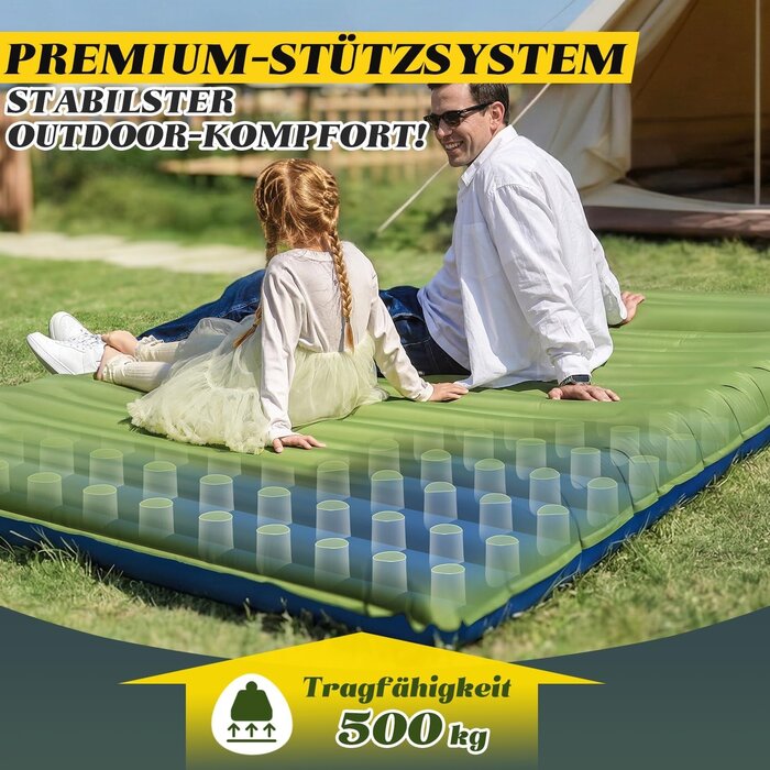 Matelas de camping double ultraléger avec pompe - Jusqu'à 35% de réduction !