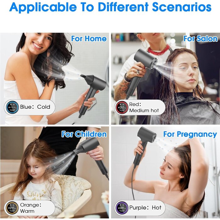 Sèche-cheveux Pro Ionique & Silencieux - Séchage rapide - Jusqu'à -35%