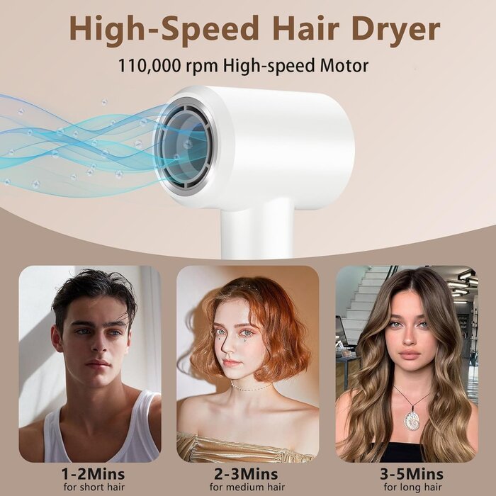 Sèche-cheveux Plasma HD 110 000 tr/min, silencieux - Jusqu'à 35% de réduction !