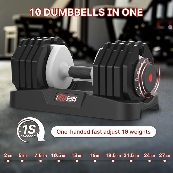 Haltère réglable 2-27 kg - Votre entraînement complet jusqu'à -35% !