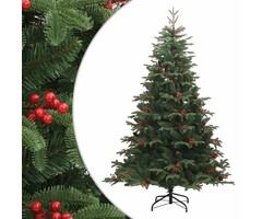 Sapin de Noël articulé 240cm avec pommes de pin et baies - Jusqu'à 35% de réduction