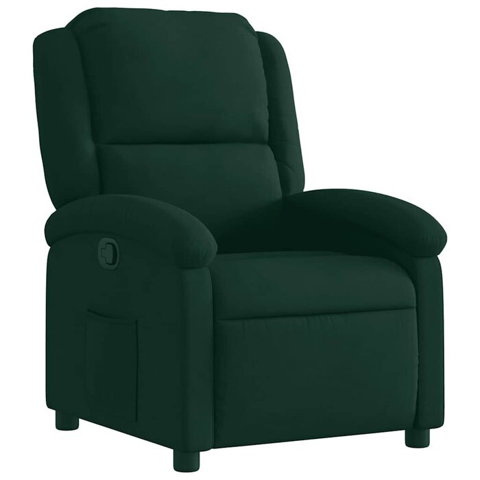 Fauteuil réglable en velours vert foncé - Jusqu'à 35% de réduction !