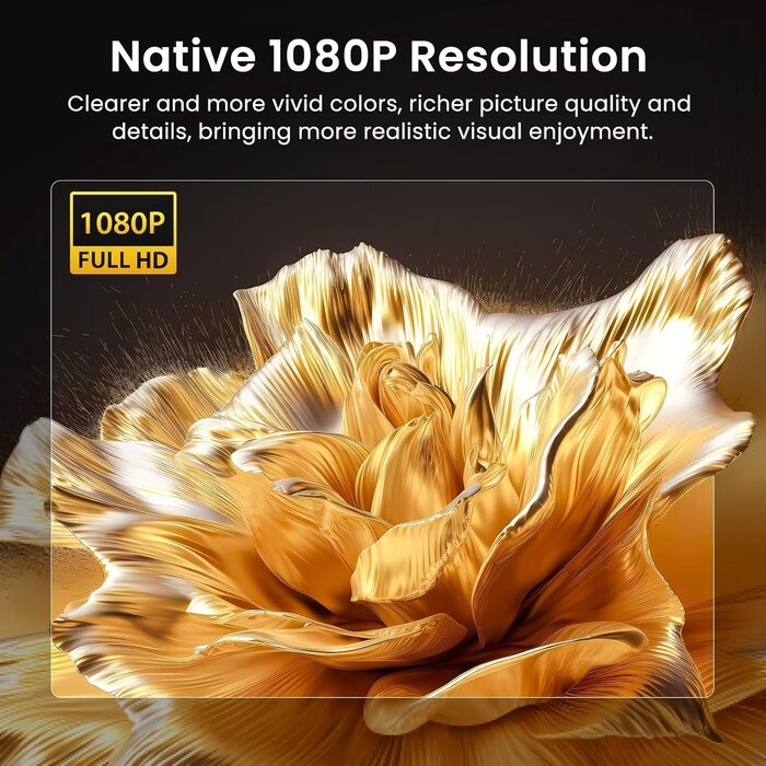 Mini Projecteur Portable Full HD 1080p Natif avec Bluetooth 5.1 - Jusqu'à 35% de réduction