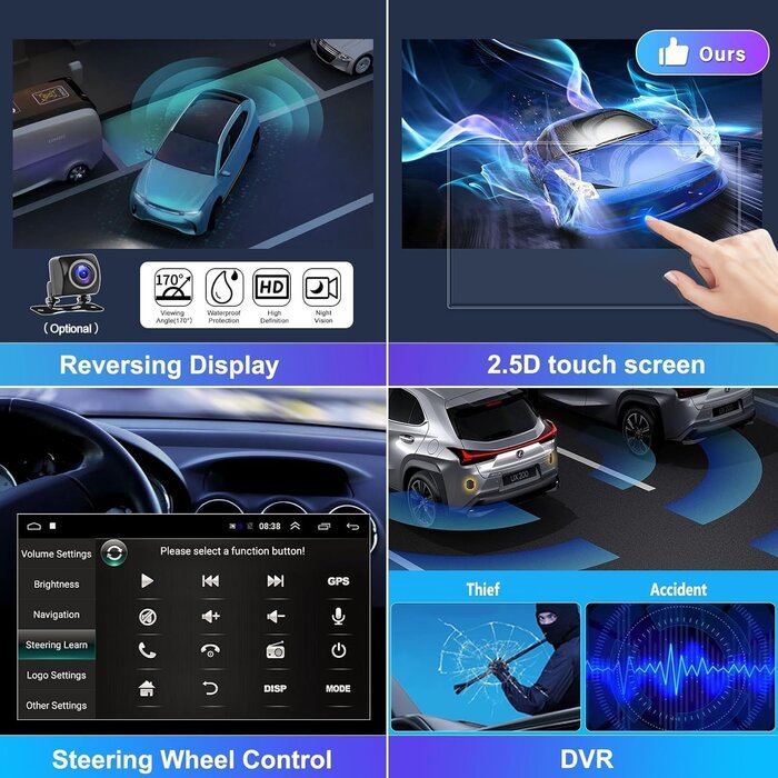 Autoradio Android 13 9" Tactile VW Golf 5 / Polo / Caddy / Skoda - Jusqu'à -35% !