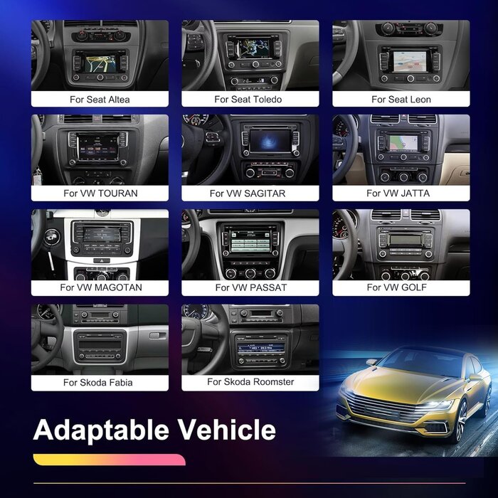 Autoradio Android 13 9" Tactile VW Golf 5 / Polo / Caddy / Skoda - Jusqu'à -35% !