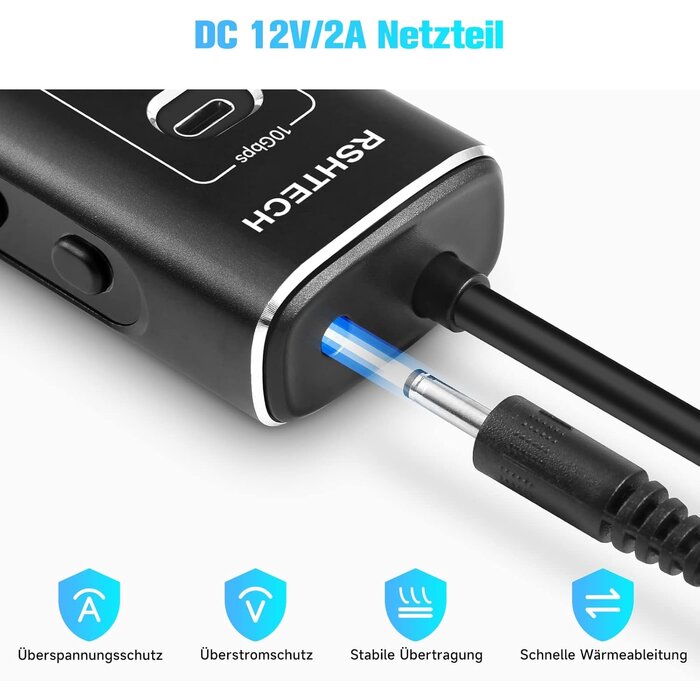 Hub USB-C 7 ports Aluminium Noir 10Gbps - Outlet, jusqu'à -35% !