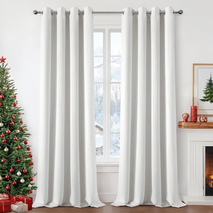 Rideaux occultants beiges (lot de 4) H225xL140 cm - Jusqu'à 35% de réduction