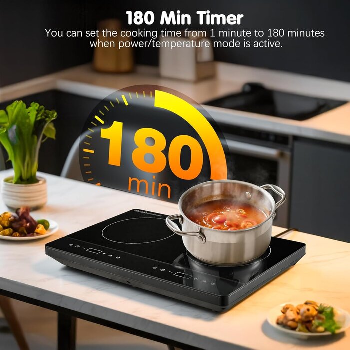 Table induction double 3500W, tact. & timer - Jusqu'à 35% de réduc.!