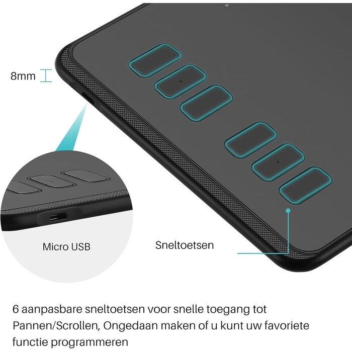 Tablette graphique compacte 8192 niveaux, stylet sans batterie - Jusqu'à 35% de réduction