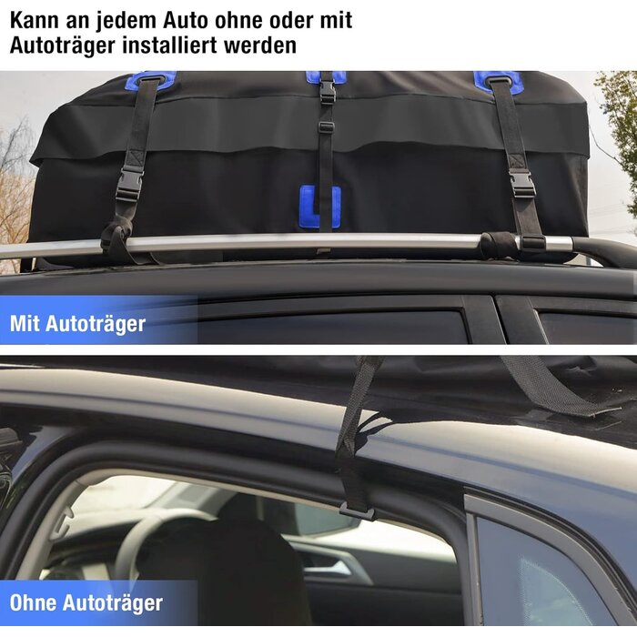 Sac de toit voiture 425L universel PVC étanche et pliable - Jusqu'à -35%