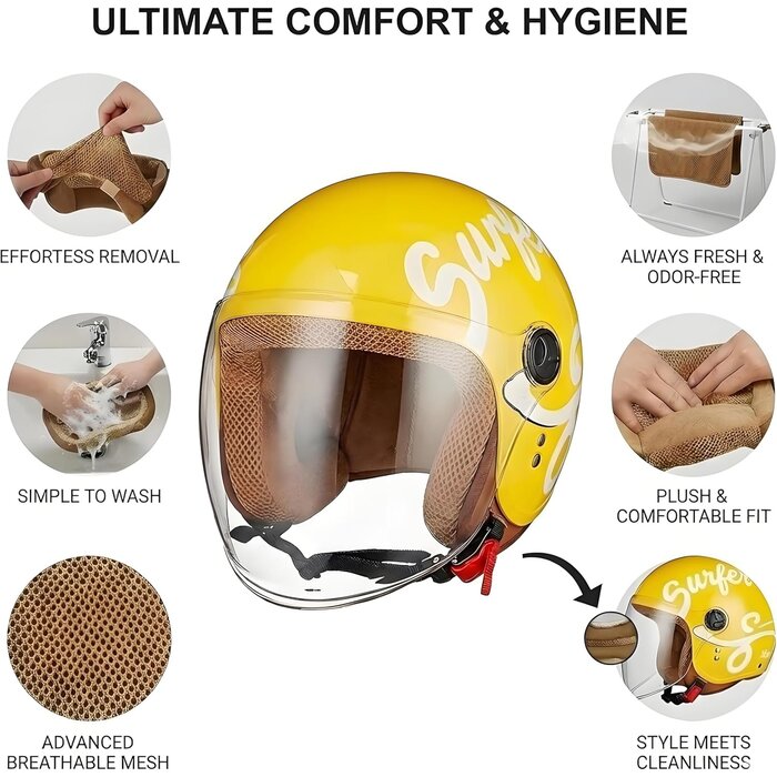 Casque Enfant Dinosaure Jaune 48-55cm - Vélo, Scooter, Moto jusqu'à -35%