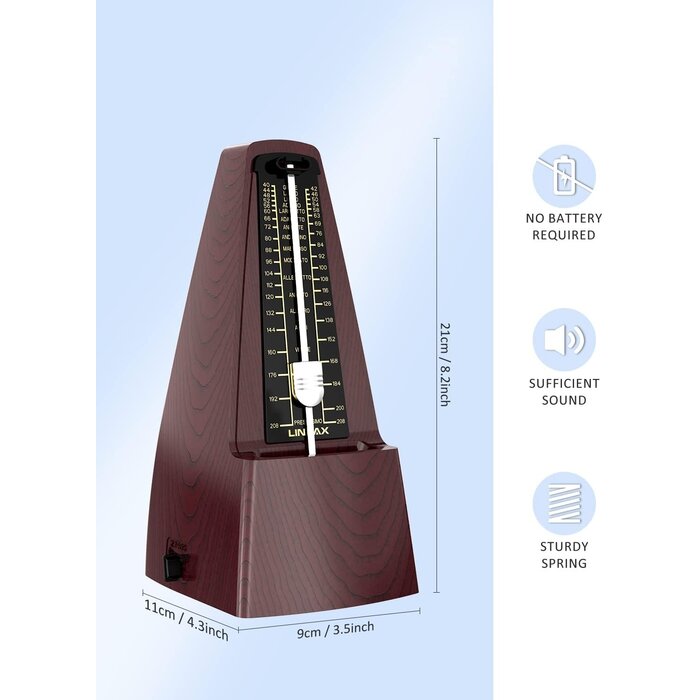 Métronome mécanique M2 grain de bois - Jusqu'à 35% de réduction !