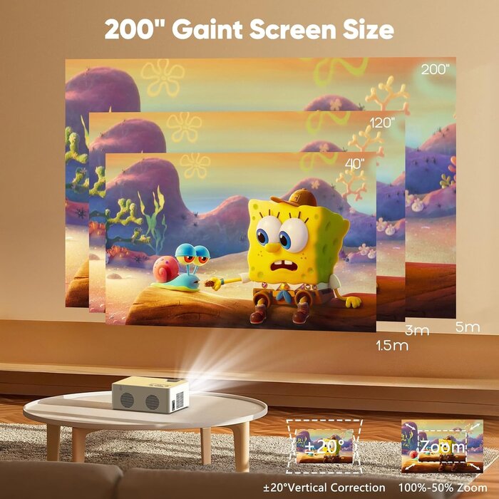 Mini projecteur Full HD 1080P avec sac, jusqu'à 35% de réduction