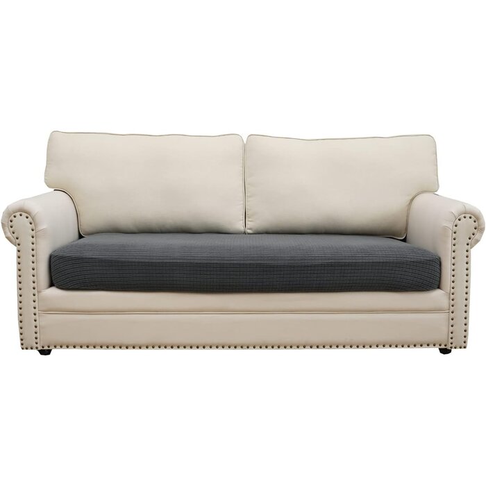 Housse de canapé 2 places extensible L gris foncé - Jusqu'à -35% !