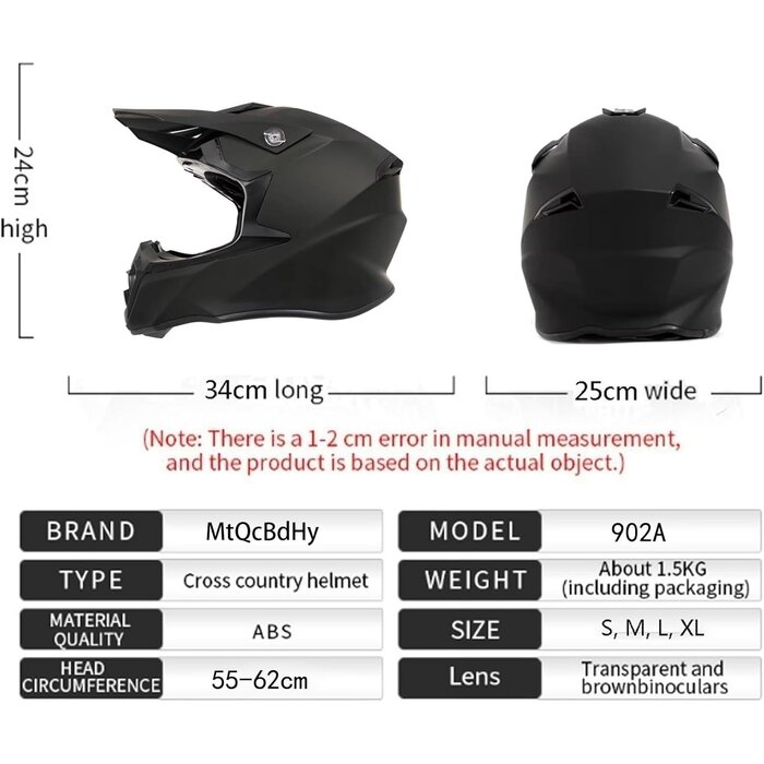 Casque Motocross ECE 22.06 Noir Adulte/Jeune - Jusqu'à -35%