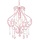 Plafonnier perlé rose E14 24x32cm - Jusqu'à -35% sur votre luminaire