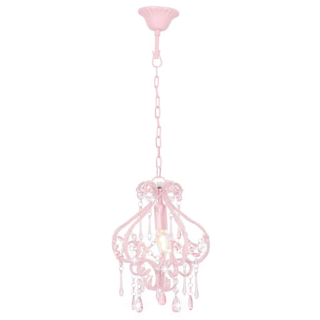 Plafonnier perlé rose E14 24x32cm - Jusqu'à -35% sur votre luminaire