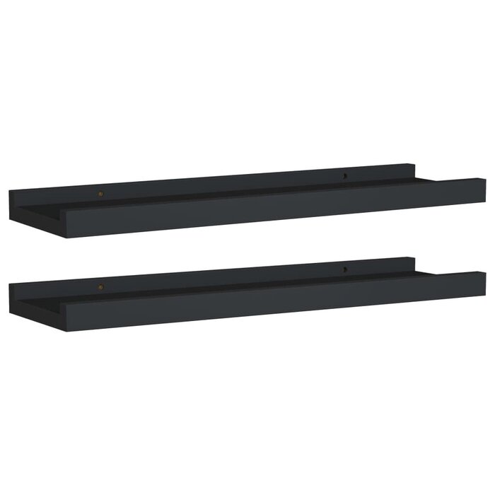 Lot de 2 étagères murales noir 40cm - Jusqu'à 35% de réduction