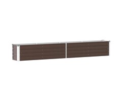 Jardinière surélevée en acier galvanisé 320cm - Marron - Jusqu'à -35%