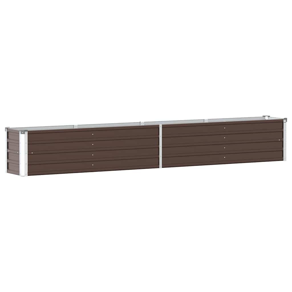 Jardinière surélevée en acier galvanisé 320cm - Marron - Jusqu'à -35%