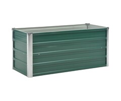 Jardinière surélevée en acier vert 100x40cm - Jusqu'à 35% de réduction