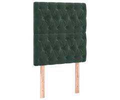 Lot de 2 têtes de lit velours vert foncé - Jusqu'à 35% de remise
