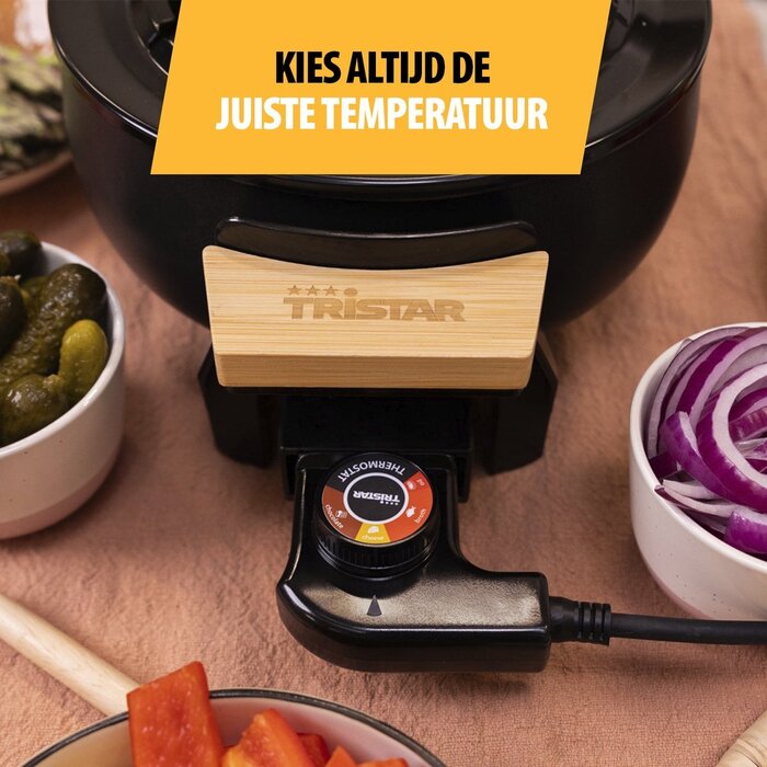Service à fondue électrique 8 personnes bambou - Jusqu'à 35% de réduction