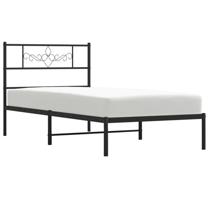 Cadre de lit en métal avec tête de lit 75x190 cm - Jusqu'à -35%