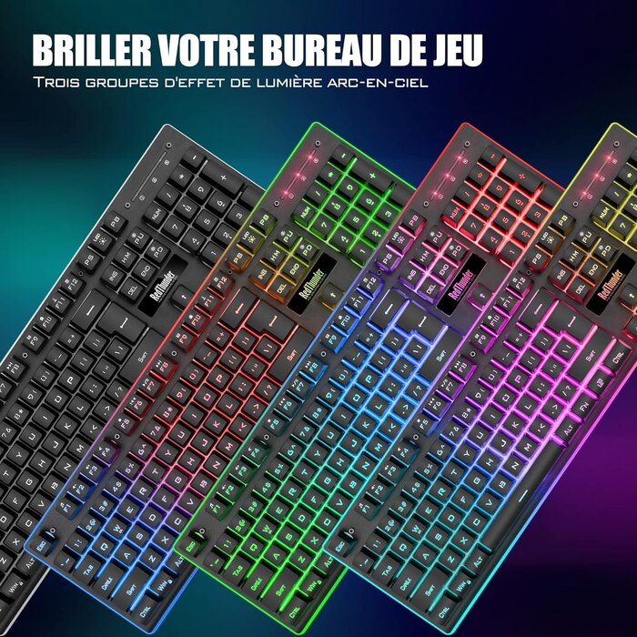 Pack Clavier et Souris Gaming Sans Fil AZERTY - Jusqu'à -35% de remise