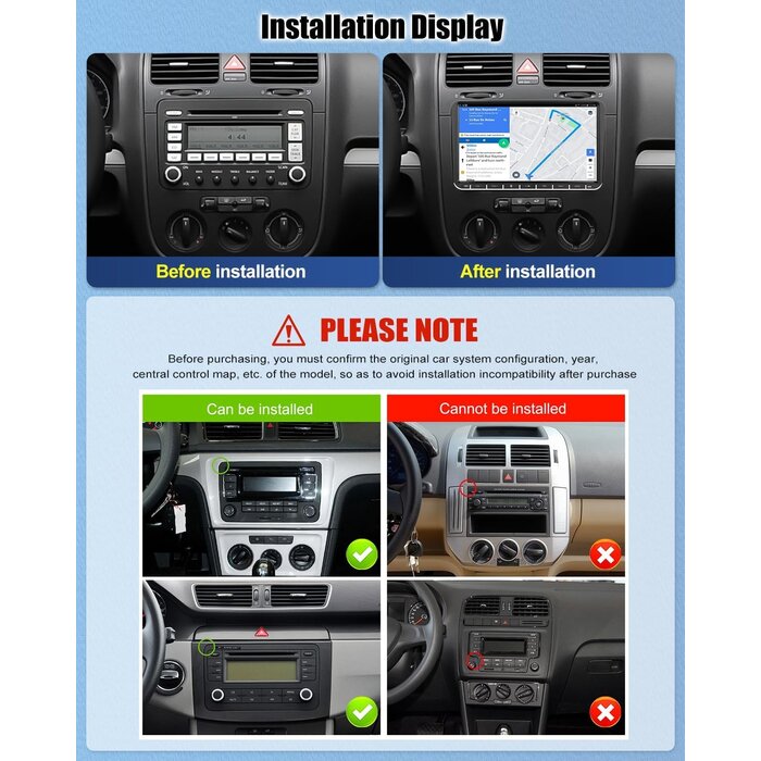 Autoradio GPS 9 pouces Android 13 pour VW - Jusqu'à -35% sur votre équipement