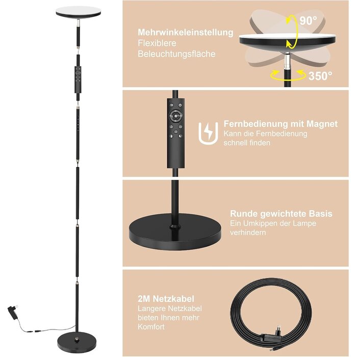 Spot LED circulaire 30W Dimmable avec télécommande - Jusqu'à -35%