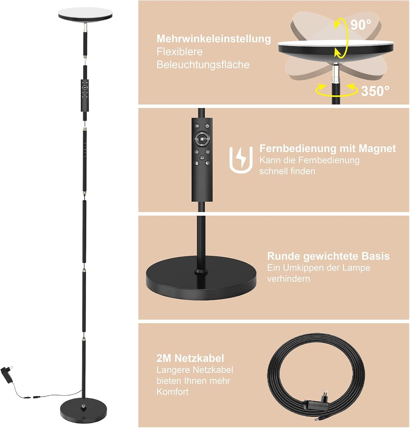 Spot LED circulaire 30W Dimmable avec télécommande - Jusqu'à -35%