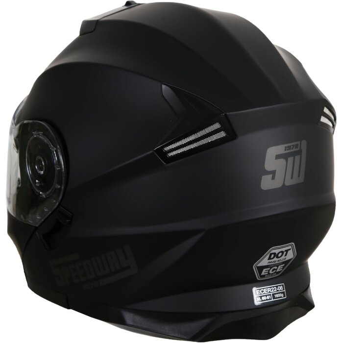 Casque moto modulable noir et blanc - Jusqu'à 35% de réduction