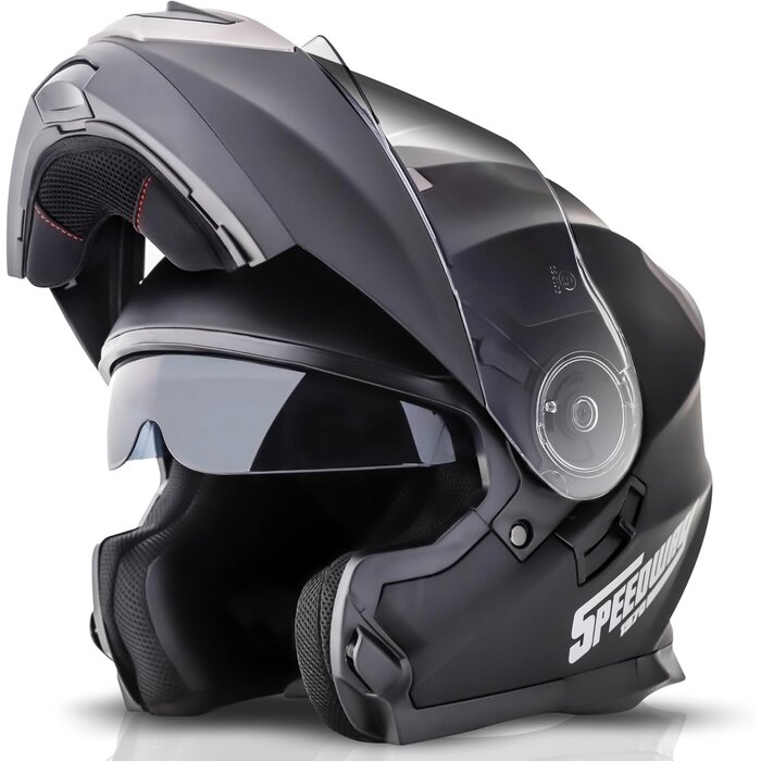 Casque moto modulable noir et blanc - Jusqu'à 35% de réduction