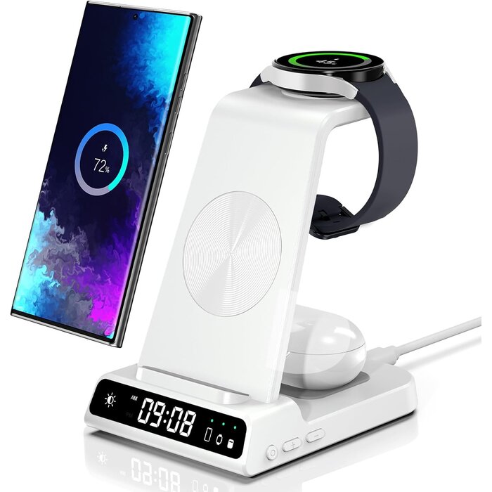 Station de charge 3-en-1 avec horloge - Jusqu'à 35% de remise