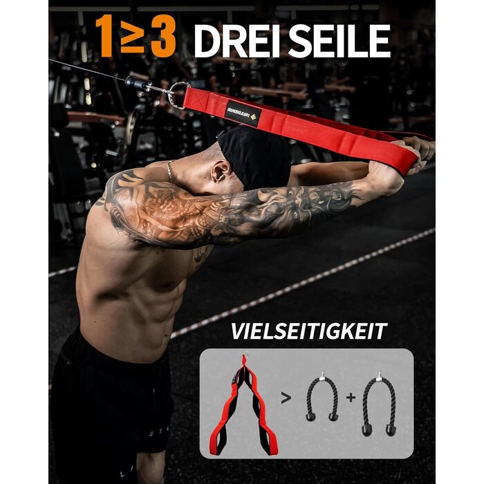 Corde à triceps extra longue - Jusqu'à 35% de remise sur votre fitness