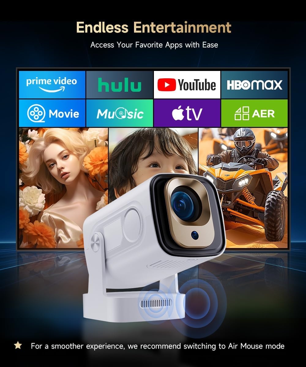 Mini Projecteur 4K Portable - Rotation 180° - Jusqu'à -35% en Outlet