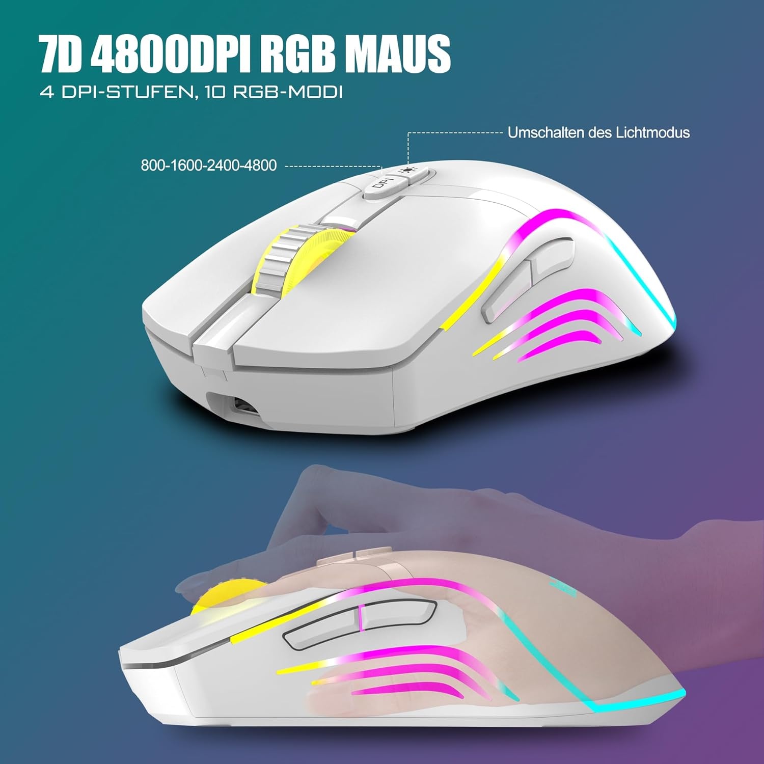 Pack Clavier et Souris Gaming Sans Fil Blanc - Jusqu'à 35% de réduction