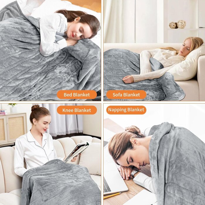 Couverture Chauffante Flanelle 180x150cm - Jusqu'à -35% sur votre confort