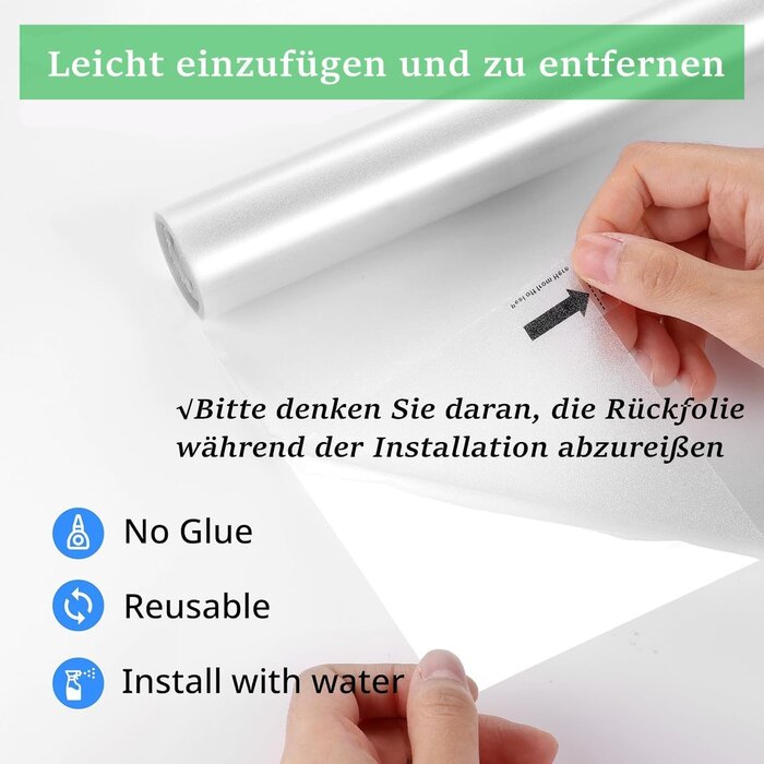 Film pour fenêtre dépoli électrostatique 75x300 cm - Jusqu'à -35%